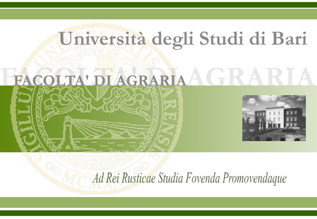 La Home Page del sito della Facoltà di Agraria dell'Università degli studi di Bari